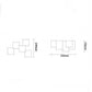 Lampada da Soffitto in Gesso Moderna – 5 Luci GU10 – Verniciabile – Plafoniera Design Geometrico per Soggiorno Cucina Corridoio – IP20 GS-C06-5
