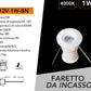 5 Pezzi,Mini Faretto LED da Incasso IP65 DC12V 1W, Luce 3000K / 4000K /6500K / Blu/Rossa/Verde, Foro Ø15 mm, Illuminazione per Scale, Pavimenti, Giardino, Deck e Piscina, 12V-1W