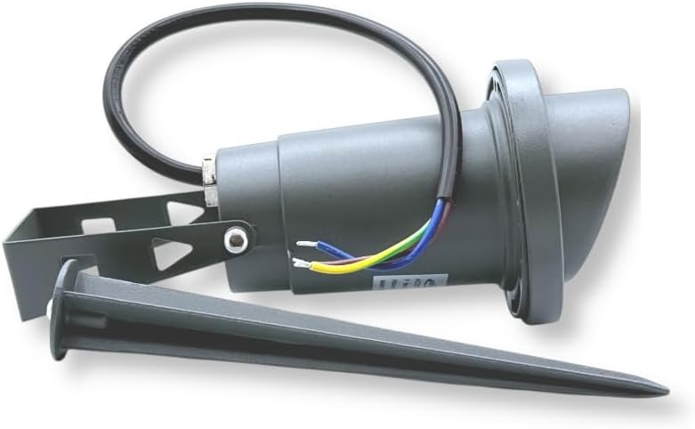 Faretto da Giardino con Picchetto IP65 per Esterno, Attacco GU10, Orientabile, Alluminio, Impermeabile, Ideale per Illuminazione Giardino, Vialetti e Piante – Modello ET-01