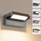 Applique LED da Esterno 21W IP65 CCT-Switch 3000K-4000K-6500K, Lampada da Parete Moderna in Alluminio e Vetro, Impermeabile per Facciata, Giardino e Balcone 472