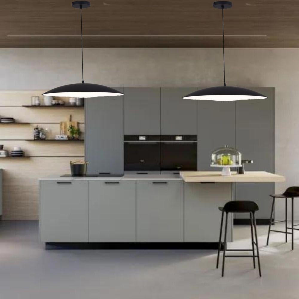 TEKHOME Lampadario a led a sospensione 46 watt 3 colorazione di luce dimmerabile con telecomando lampada da cucina soggiorno B81