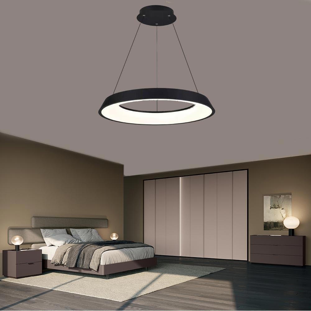 TEKHOME Lampadari a led 43 watt tre colorazioni di luce lampada da soffitto a sospensione ultra moderno cucina soggiorno A71