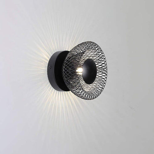TEKHOME Applique da muro LED G9 design moderno a nido d’uccello, lampada da parete decorativa interna, metallo, compatibile con lampadina G9, bianco/nero AQ48