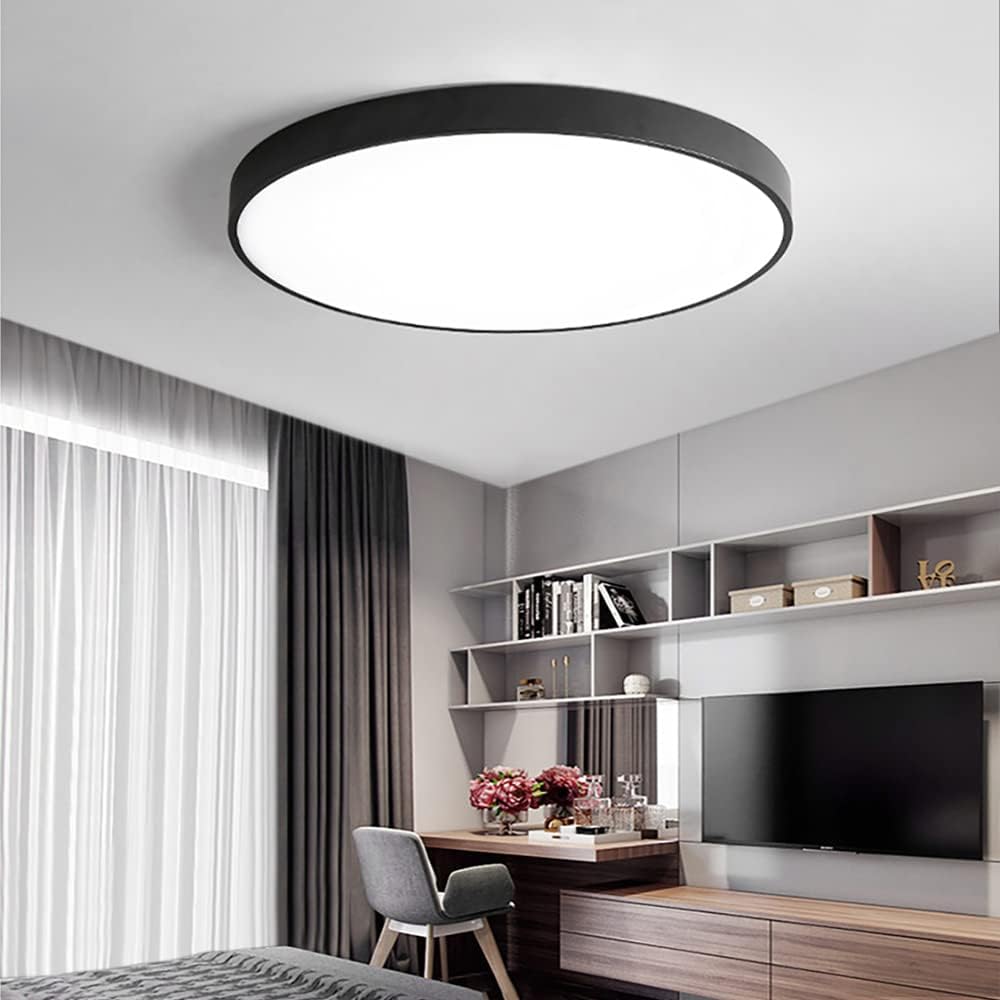 TEKHOME Plafoniera LED Soffitto 36/45W,3colore 3600/4950LM IP40 Impermeabile Rotonda Ø48/60CM Lampadario LED Moderna Luce Soffitto per Cameretta, Cucina, Soggiorno, Balcone -LV