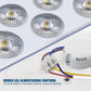 TEKHOME LAMPADARIO DA SOFFITTO LED Ø500mm, 60W, CCT 3000K-6500K, Copertura Puntinata, Controllo 2.4G, Luce a Tre Colori C62-3C