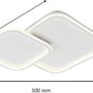 TEKHOME Plafoniera da soffitto a led 58 watt due quadrati lampadario cct tre colorazioni da 3000k a 6500k ideale per soggiorno, camera da letto, cucina e studio C59 (