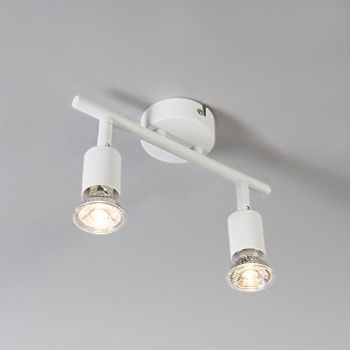 TEKHOME Faretto Moderno - 2 luce - H 100mm - Bianco - Moderno - Soggiorno I Camera da letto I Sala da Pranzo I Cucina C72-B2