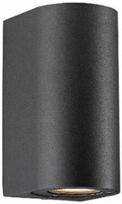 Applique da Esterno 2xGU10 IP65 – Lampada da Parete LED a Doppia Luce su e Giù, Impermeabile, in Alluminio Verniciato, Design Moderno per Facciata, Balcone o Giardino ES14