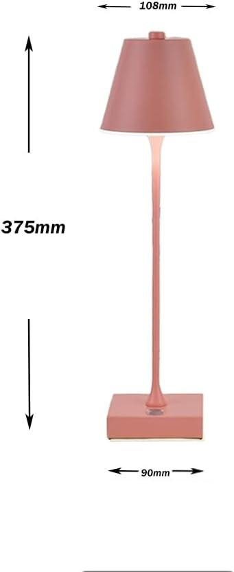 Lampada da Tavolo Ricaricabile LED  – Senza Fili, 3 Temperature di Colore, Dimmerabile Touch, USB, Moderna per Ristorante, Camera, Comodino D27-3C