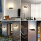 Applique LED da Esterno 21W IP65 CCT-Switch 3000K-4000K-6500K, Lampada da Parete Moderna in Alluminio e Vetro, Impermeabile per Facciata, Giardino e Balcone 472