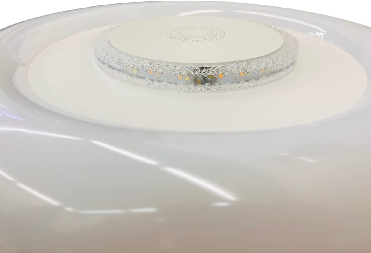 TEKHOME Plafoniera LED Smart, 9W RGB + 9W Bianco (3000K-6500K), Dimmerabile con APP e Telecomando, Contrololo Bluetooth, Luce Colorata per Interni, IP20, Ø485mm, Bianco C44-RGB-O