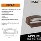 Applique lampada da muro parete in alluminio e vetro per esterno casa locali terrazza IP65 con attacco per lampadine E27 [lampadina esclusa] ES29