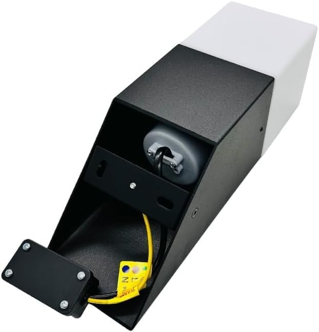 Applique da Esterno E27 IP44, Lampada da Parete Moderna in Alluminio e Acrilico, Attacco E27 (Lampadina no), Impermeabile per Giardino, Facciata, Balcone - Nero/Bianco/Caffè B250