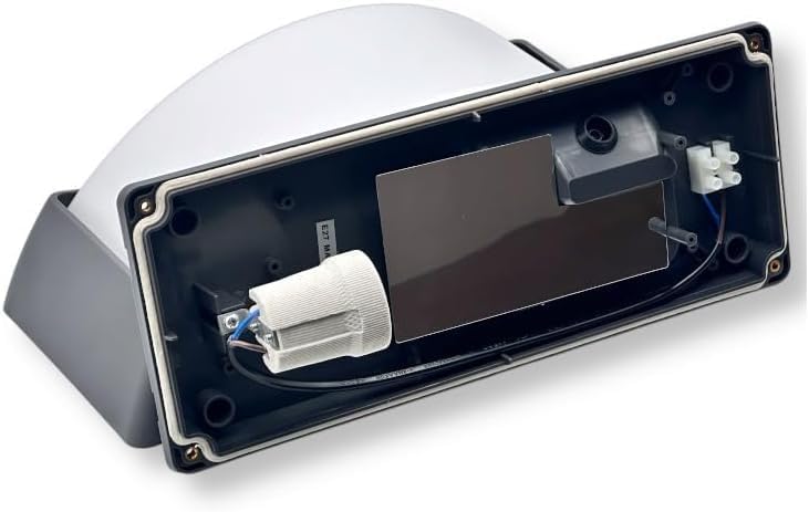 Applique da Esterno IP54 Attacco E27, Lampada da Parete Moderna Impermeabile in ABS+PC, Compatibile con Lampadine fino a 60W, per Facciata, Balcone, Corridoio - Bianco/Grigio Scuro H320