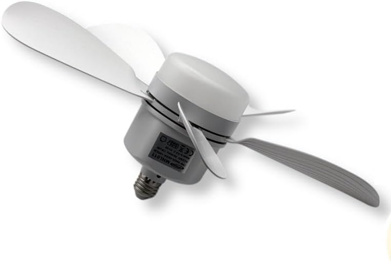 Ventilatore da Soffitto con Luce LED E27 19W, Mini Lampadario con Ventola Silenziosa, CCT 3000K-6500K, Telecomando Incluso, per Camera da Letto e Soggiorno – MNL011