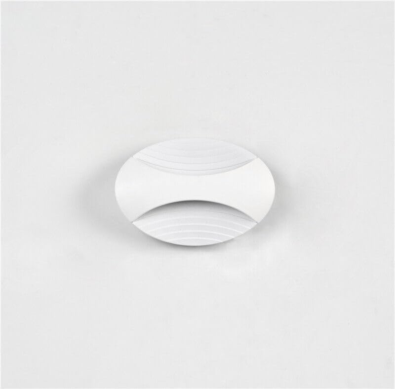 TEKHOME Applique LED da Muro 6W Moderno Interno, Lampada da Parete con 3 Colori Selezionabili 3000K-6500K, Design Decorativo Bianco/Nero AQ15