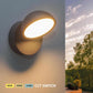 Applique LED da Esterno 12W IP54, Lampada da Parete Moderna Rotonda in Alluminio e Vetro, 720LM, Impermeabile per Facciata, Balcone e Giardino 570