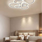TEKHOME Lampadario da soffitto led 6 luci cerchi plafoniera design stile moderno lampada per camera salotto 3 colore della luce C08-3C