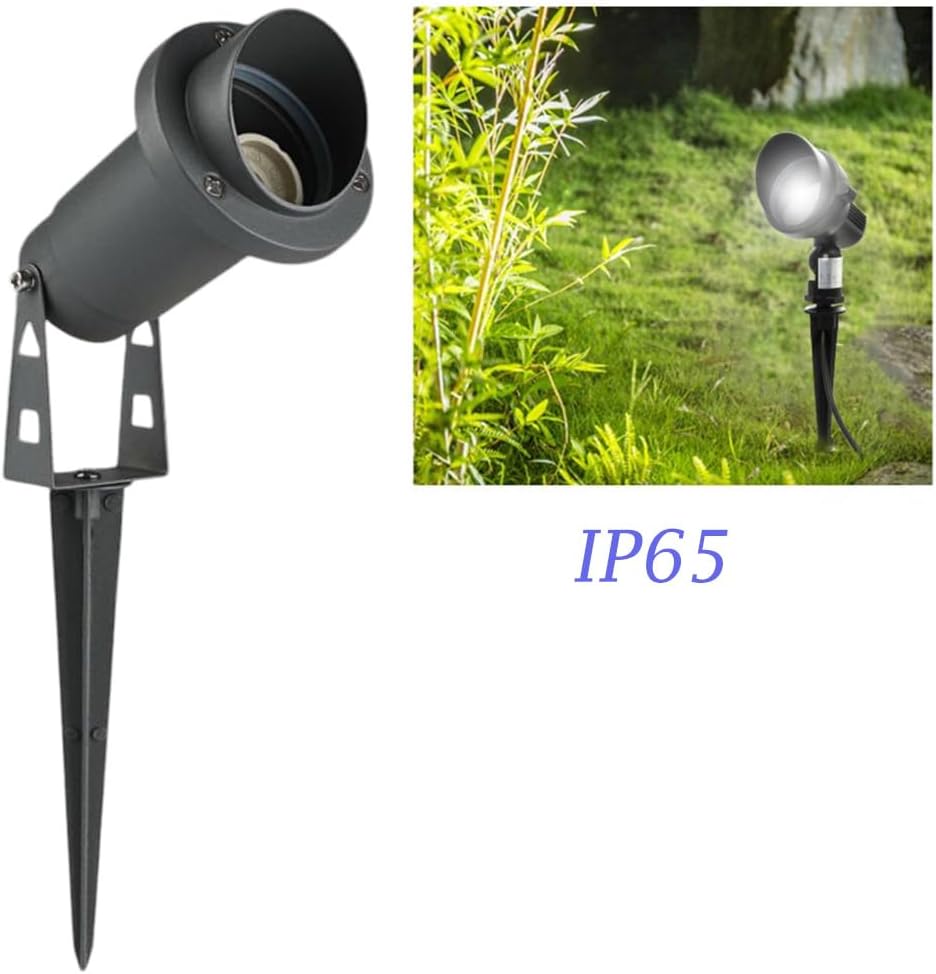 Faretto da Giardino con Picchetto IP65 per Esterno, Attacco GU10, Orientabile, Alluminio, Impermeabile, Ideale per Illuminazione Giardino, Vialetti e Piante – Modello ET-01