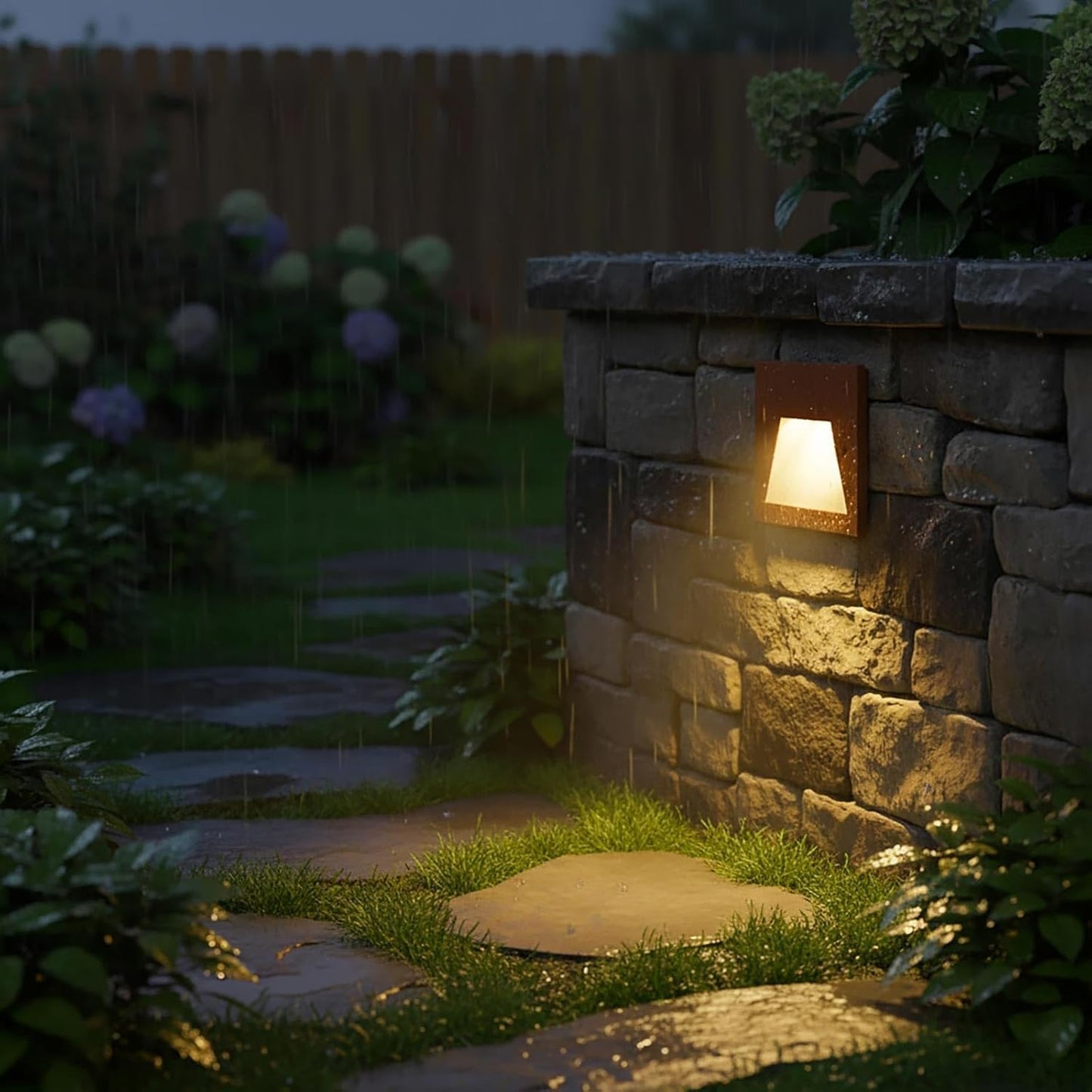 Segnapasso da Incasso LED 3W IP65 CCT-Switch – Lampada da Parete per Scale e Corridoi, Luce Selezionabile 3000K-6500K, Alluminio e Vetro, Impermeabile da Esterno e Interno ES49