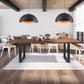 Lampadario a sospensione stile contemporaneo in metallo pendente con attacco E27 luce tavolo cucina ristorante di colore nero o bianco B92
