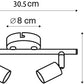 TEKHOME Faretto Moderno - 2 luce - H 100mm - Bianco - Moderno - Soggiorno I Camera da letto I Sala da Pranzo I Cucina C72-B2