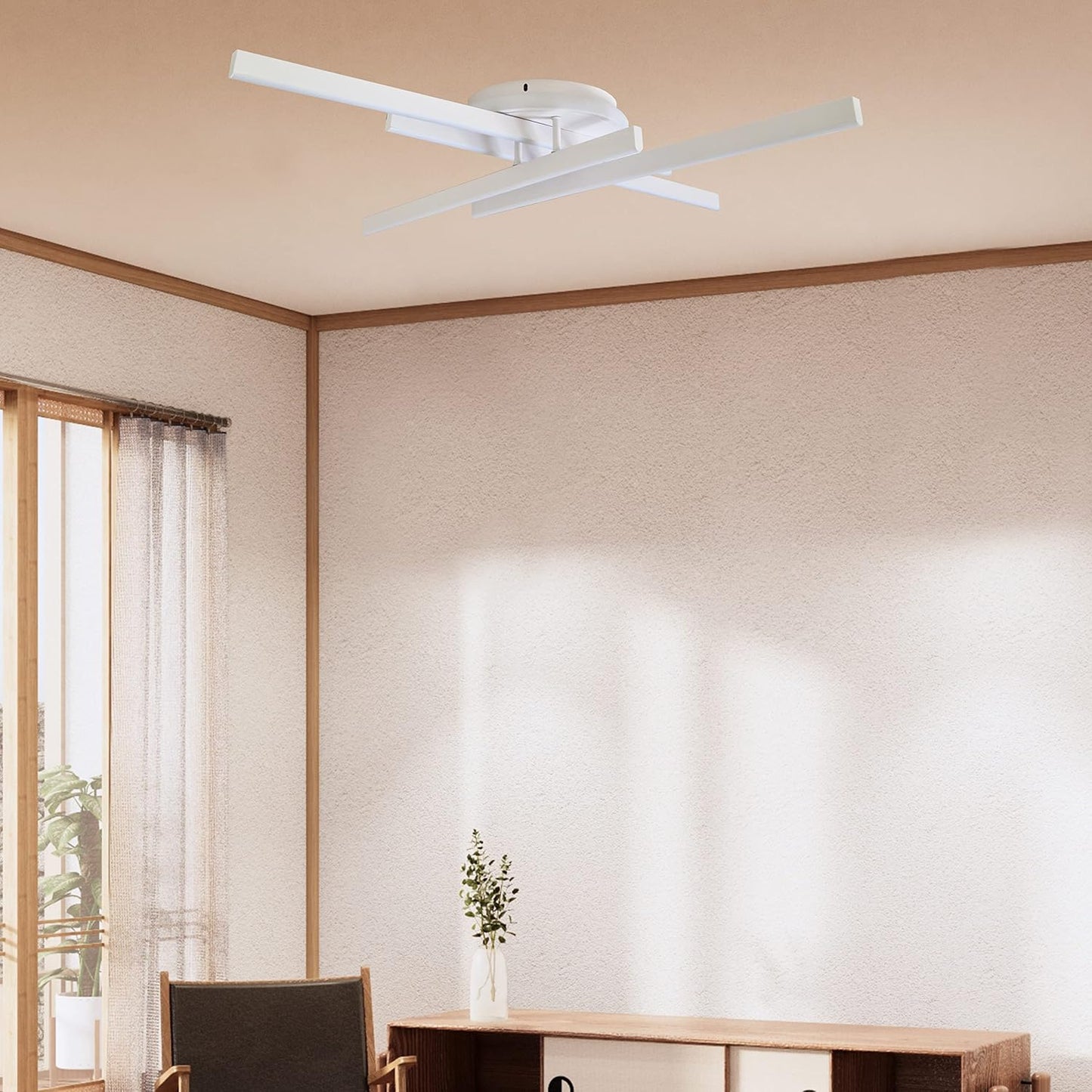 TEKHOME Plafoniera LED Soffitto, 45 watt, 60x60x11 cm, 3 Temperature Colore (3000K, 4000K, 6500K), Alluminio, Installazione Facile, Resistente, Moderna, Camera da Letto PN-21