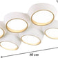 TEKHOME Plafoniera a led 120 watt lampadario da soffitto 6 cerchi irregolari luce 3000K 4000K 6500K C51