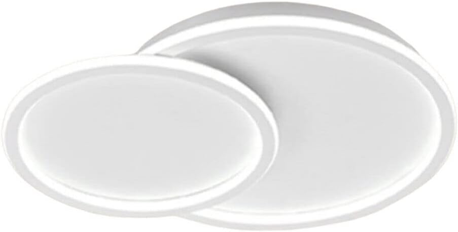 TEKHOME Plafoniera Lampadario da soffitto a led con 2 Luci cerchi Design Stile Moderno Lampada per Camera Cucina Salotto Locali Commerciali (2 cerchi 45w bluetooth) PN-26
