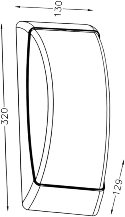Applique da Esterno IP54 Attacco E27, Lampada da Parete Moderna Impermeabile in ABS+PC, Compatibile con Lampadine fino a 60W, per Facciata, Balcone, Corridoio - Bianco/Grigio Scuro H320