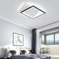 TEKHOME Lampada da soffitto LED 39W, 3120lm, 3 modalità colore, dimmerabile, design moderno a due quadrati sovrapposti, bianco e nero, interno, 445x530mm C57