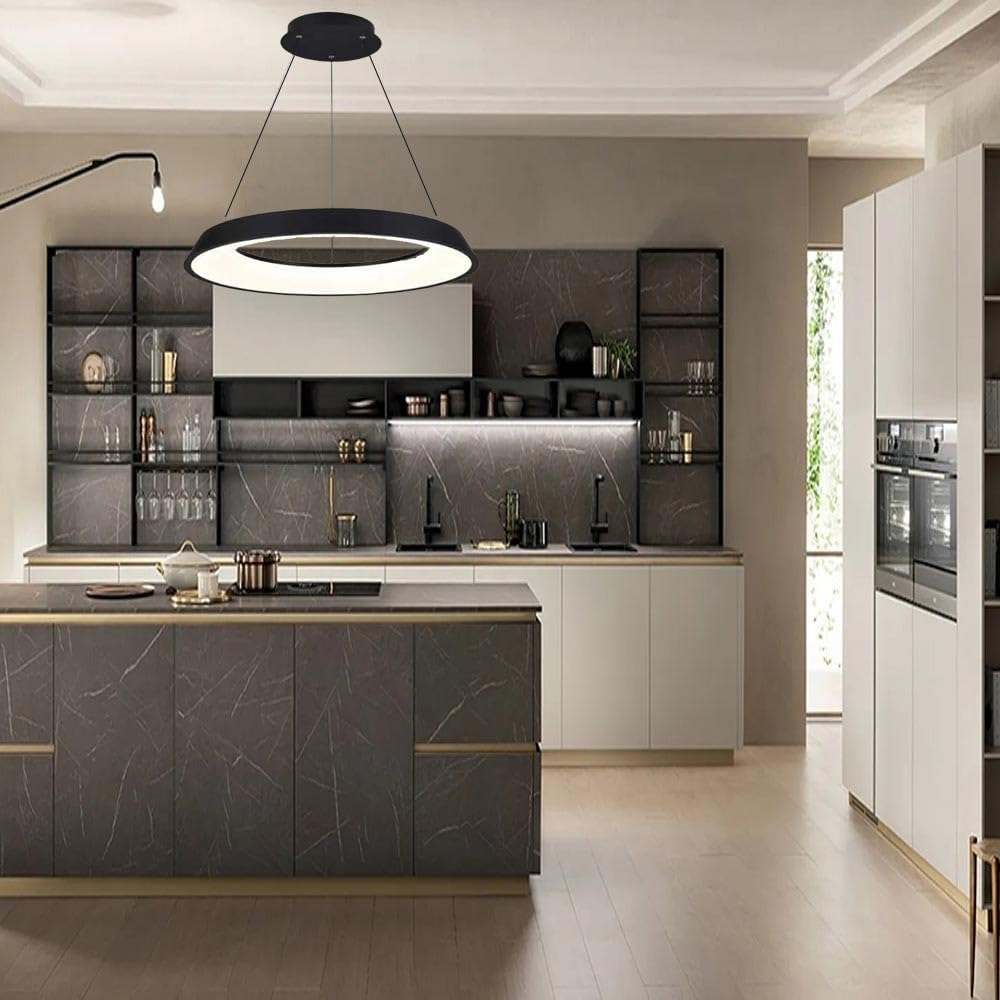 TEKHOME Lampadari a led 43 watt tre colorazioni di luce lampada da soffitto a sospensione ultra moderno cucina soggiorno A71