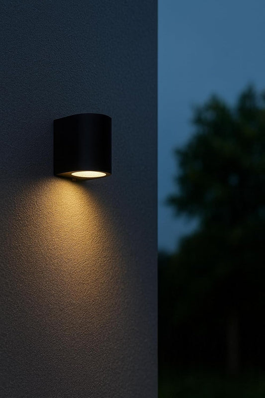 Applique da Esterno 1xGU10 IP65 – Lampada da Parete Impermeabile in Alluminio Verniciato, Luce Diretta, Ideale per Giardino, Balcone e Facciata, Senza Lampadina ES53