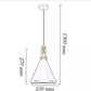 Lampadario da soffitto a sospensione con attacco E27 (lampadina non inclusa) moderno industriale a forma di cono A94
