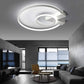 TEKHOME Lampada da soffitto a LED 50 cm 32 W Lampada da soggiorno Lampadario in ferro battuto PN-04