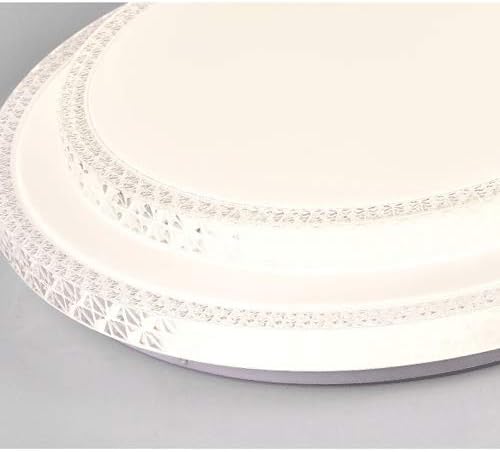 TEKHOME Plafoniera LED da Soffitto 60W con Bluetooth e Telecomando, Dimmerabile 3000K-6500K, Ø50cm, Design Elegante con Decorazioni Acriliche, Luce per Soggiorno Camera Letto, CRI＞80, PN-12-3C