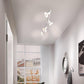 TEKHOME Faretta 4 Luci GU10, Plafoniera a Soffitto con 4 Teste Orientabili, 220-240V, Bianco, Ø405mm, Materiale Metallo, per Interni (Lampadine Non Incluse) C72-B4