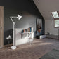 Lampada da Terra – Piantana Regolabile con Braccio Orientabile, Attacco E27, Max 60W, Design Moderno per Studio, Ufficio e Soggiorno D15
