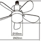 Ventilatore da Soffitto con Luce LED E27 19W, Mini Lampadario con Ventola Silenziosa, CCT 3000K-6500K, Telecomando Incluso, per Camera da Letto e Soggiorno – MNL011