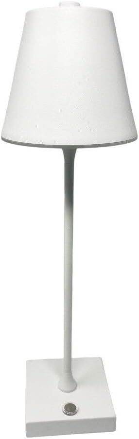 Lampada da Tavolo Ricaricabile LED  – Senza Fili, 3 Temperature di Colore, Dimmerabile Touch, USB, Moderna per Ristorante, Camera, Comodino D27-3C