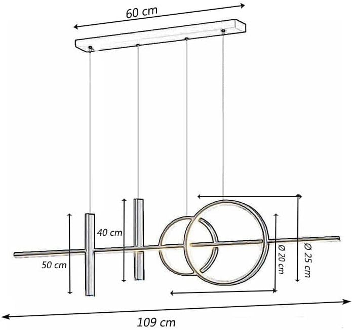 Lampadario a Sospensione LED Lunaris 48W LP-42