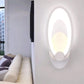 TEKHOME Applique da Parete LED Moderna 9W, Lampada da Parete Bianca Design Ovale, Luce Calda 3000K / Naturale 4000K / Fredda 6500K, 450LM, per Camera da Letto, Soggiorno e Corridoio E25