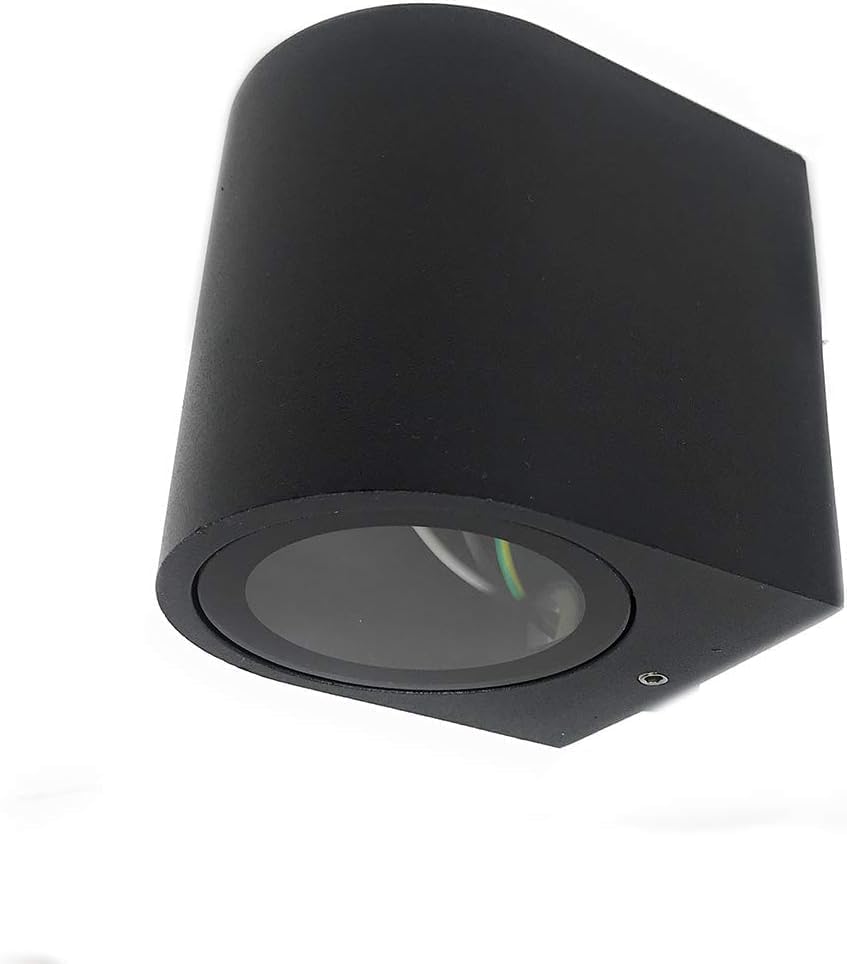 Applique da Esterno 1xGU10 IP65 – Lampada da Parete Impermeabile in Alluminio Verniciato, Luce Diretta, Ideale per Giardino, Balcone e Facciata, Senza Lampadina ES53