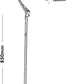 Lampada da Terra – Piantana Regolabile con Braccio Orientabile, Attacco E27, Max 60W, Design Moderno per Studio, Ufficio e Soggiorno D15