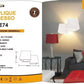 TEKHONE Applique da Parete in Gesso Bianco 2xG9 | Lampada da Muro Moderna Verniciabile | Illuminazione Decorativa per Soggiorno Camera Corridoio – GS-E74