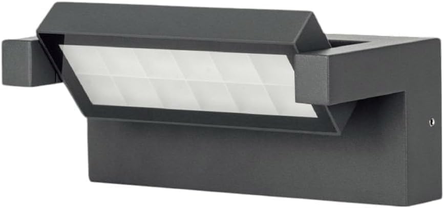 Applique LED da Esterno 21W IP65 CCT-Switch 3000K-4000K-6500K, Lampada da Parete Moderna in Alluminio e Vetro, Impermeabile per Facciata, Giardino e Balcone 472