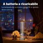 Lampada da Tavolo LED Ricaricabile 3W – Lume Senza Fili 2200K Luce Calda, Touch Control, USB, Design Moderno in Alluminio e Acrilico – Uso Interno D39
