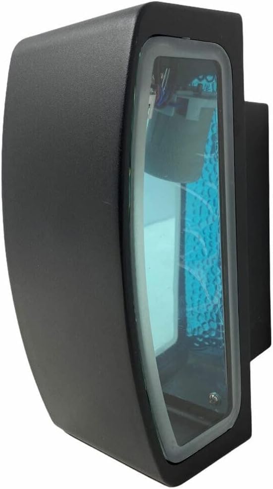 Applique lampada da muro parete in alluminio e vetro per esterno casa locali terrazza IP65 con attacco per lampadine E27 [lampadina esclusa] ES29