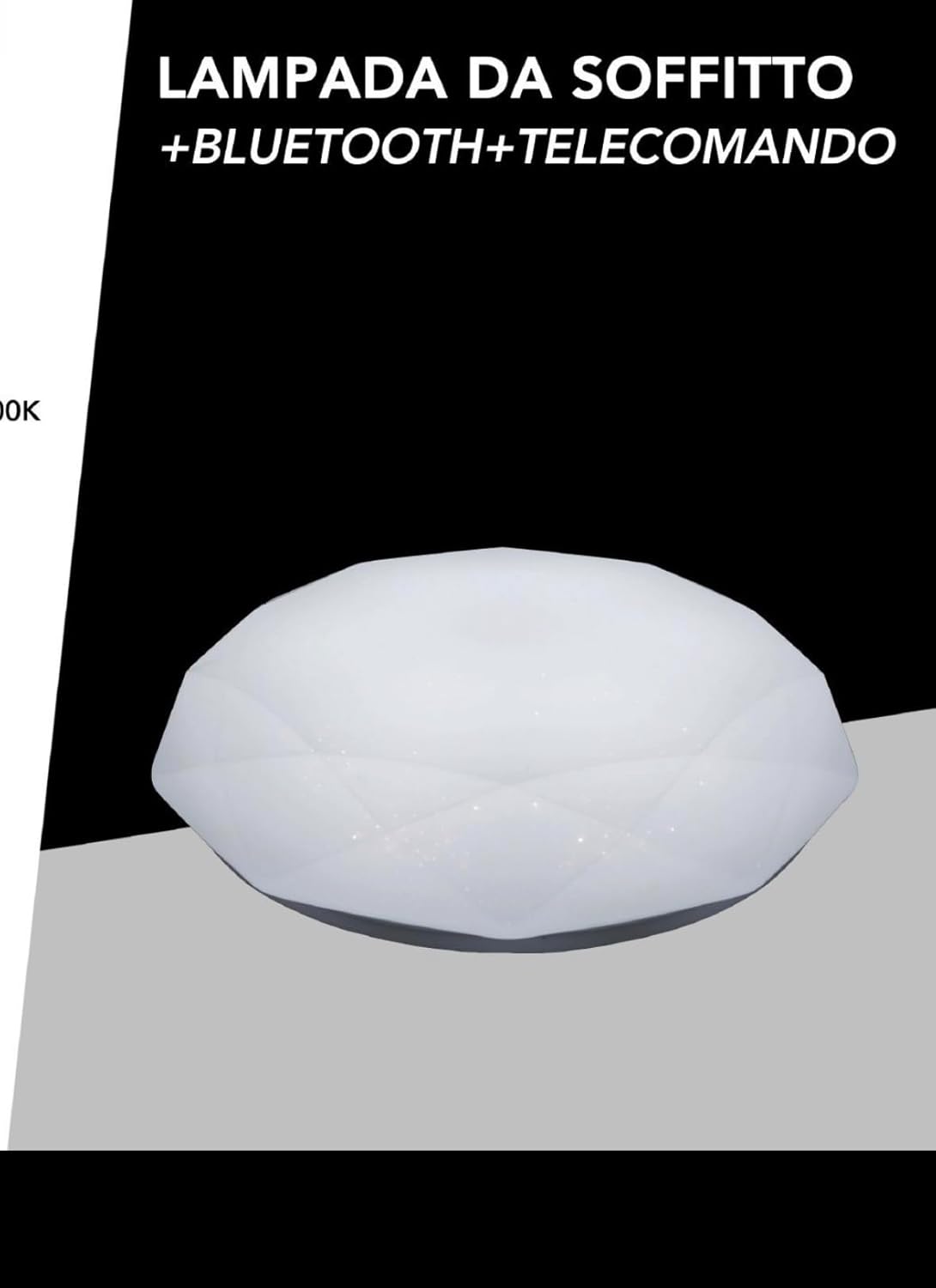 TEKHOME LAMPADARIO DA SOFFITTO LED Ø500mm, 60W, CCT 3000K-6500K, Copertura Puntinata, Controllo 2.4G, Luce a Tre Colori C62-3C