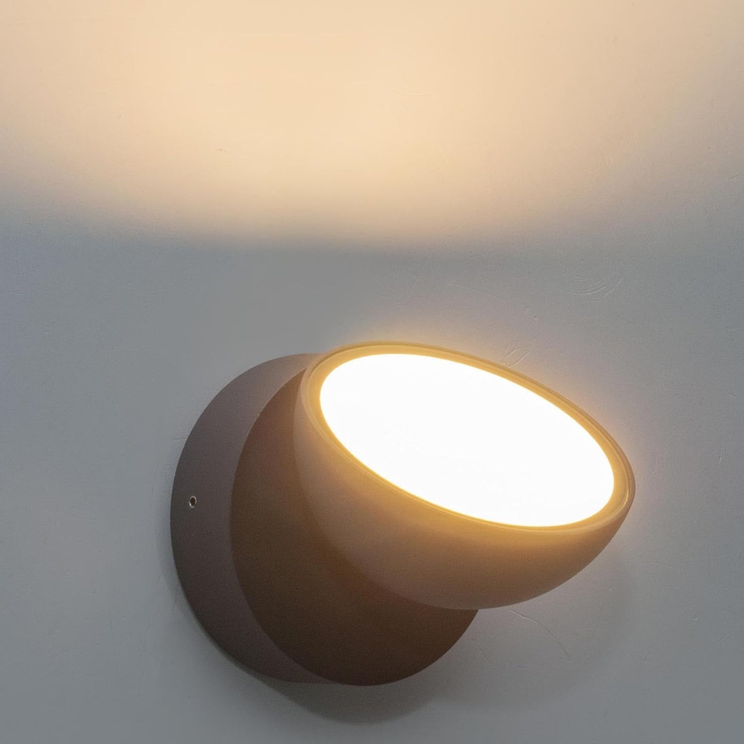 Applique LED da Esterno 12W IP54, Lampada da Parete Moderna Rotonda in Alluminio e Vetro, 720LM, Impermeabile per Facciata, Balcone e Giardino 570